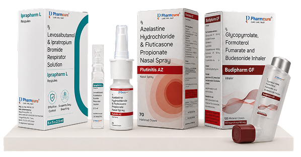 Pharmcure respiratory product range
